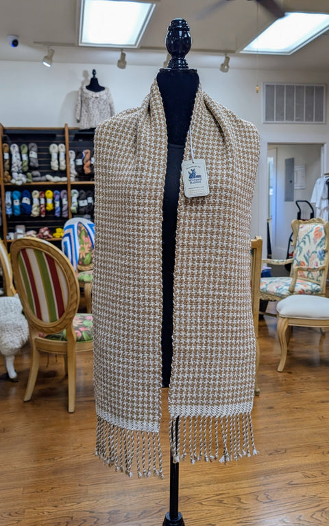 Alpaca Houndstooth Scarf