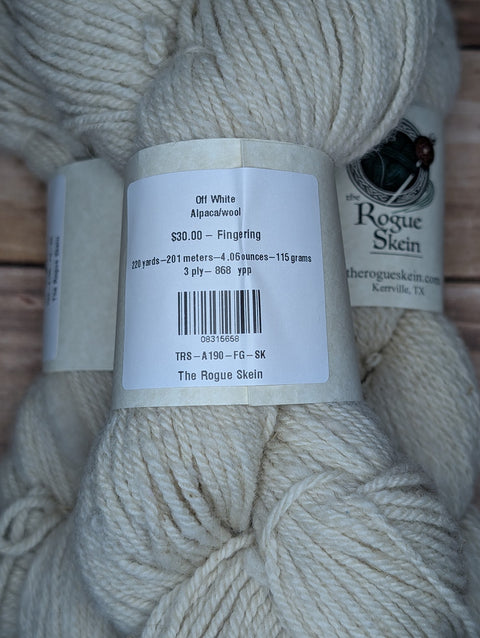 Off White - Alpaca/wool -  TRS-A190-FG-SK