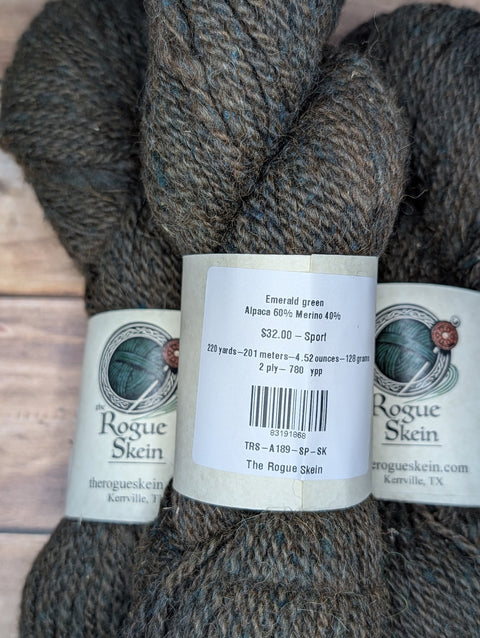 Emerald Green - Alpaca 60% Merino 40% - TRS-A189-SP-SK