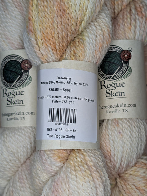 Strawberry - Alpaca 63% Merino 25% Nylon 13% - TRS-A192-SP-SK