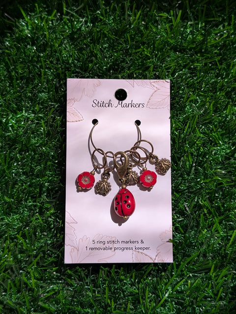 Garden Visitors Stitch Marker