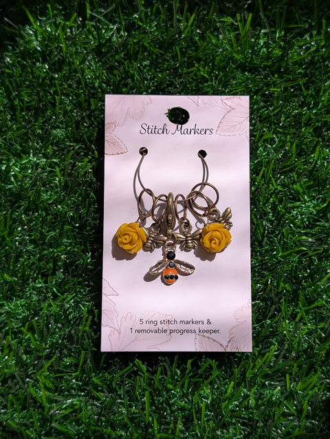 Garden Visitors Stitch Marker