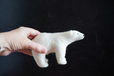 Polar Bear Needle Felting Kit
