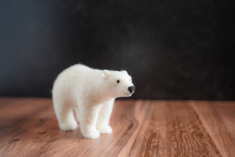Polar Bear Needle Felting Kit