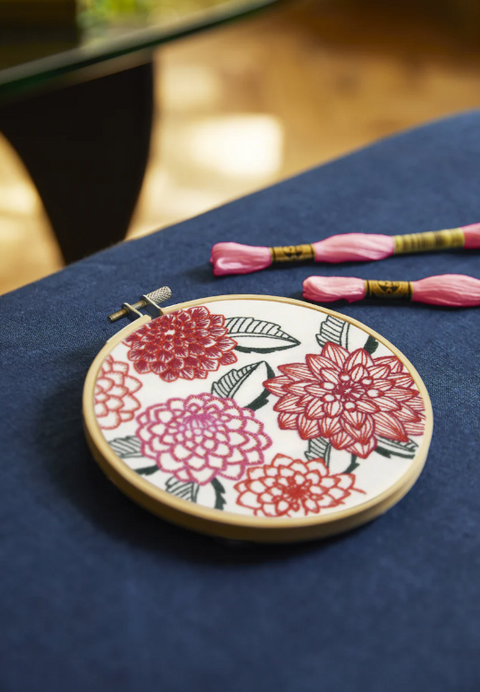 Dahlias Embroidery kit