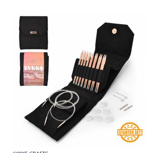 Lykke Cypra 5" Copper Interchangeable Needle Starter Set