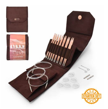 Lykke Cypra 5" Copper Interchangeable Needle Starter Set