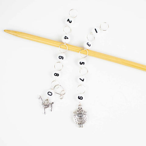 Twice Sheared Sheep Sheep & Llama Flat Knitting/ Odd & Even Knitting Row Counter Set
