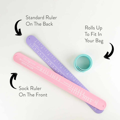 Twice Sheared Sheep Sock Sizing Ruler - Sock Knitting Bracelet Ruler