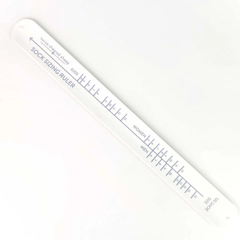 Twice Sheared Sheep Sock Sizing Ruler - Sock Knitting Bracelet Ruler