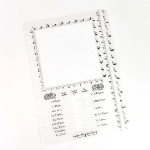 Twice Sheared Sheep Project Journal Gauge Square Bookmark