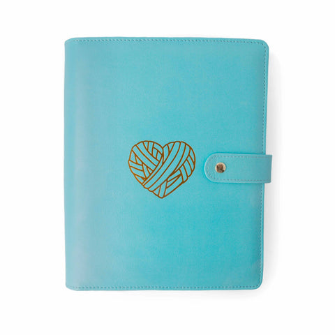 Twice Sheared Sheep Teal Heart Project Journal Planner for Knitters & Crocheters