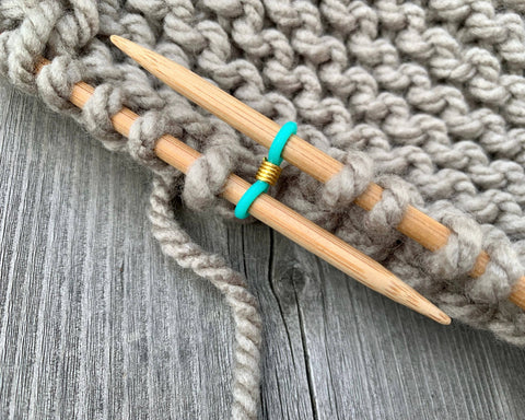 Needle Huggers Set of 6 - Knitting Stitch Stoppers