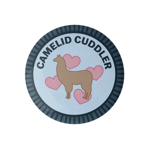 Camelid Cuddler Merit Badge