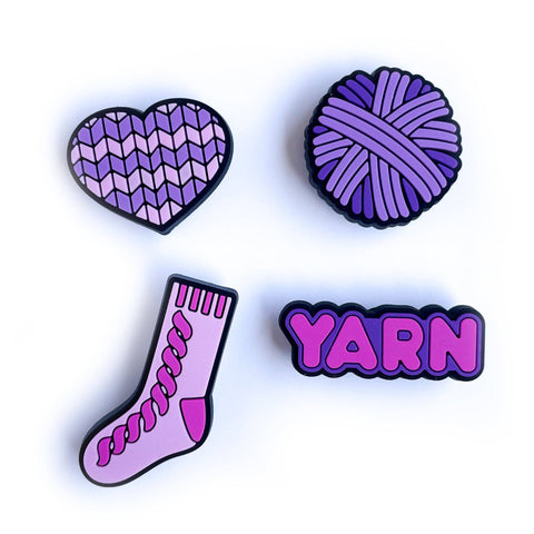 Yarn Love Pink/Purple Shoe Charm Set
