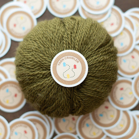 Yarn Crawler Badge Sticker