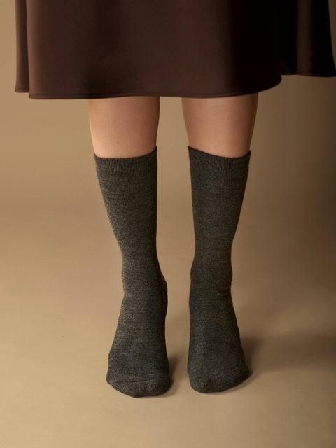 Solid Alpaca Socks | Light Cushion | Crew Socks | UPDATED