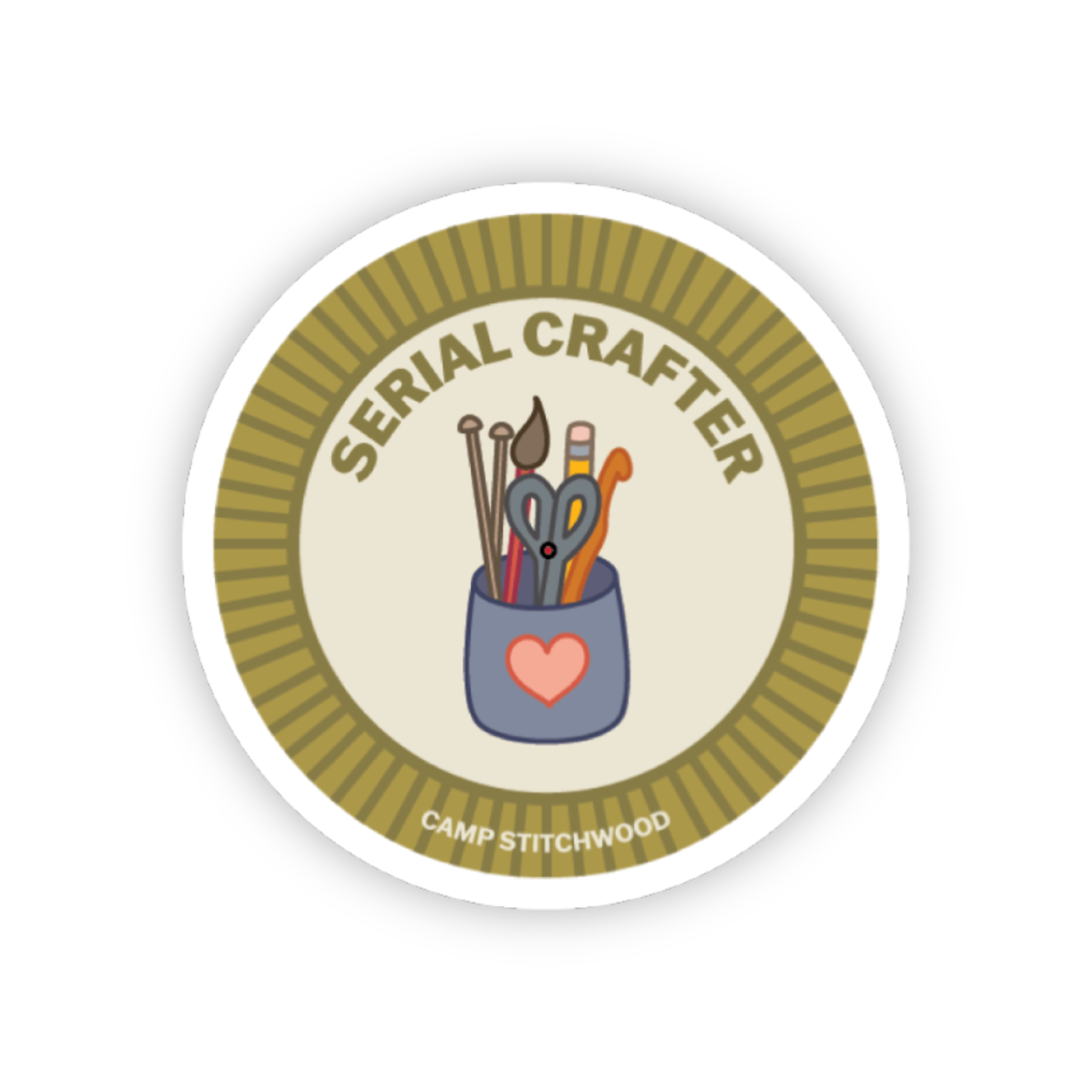 Temptale Serial Sticker Serial Crafter Badge Sticker – The Rogue Skein