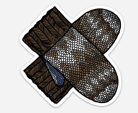 Woolen Mittens As Seen By Bernie Vinyl Sticker