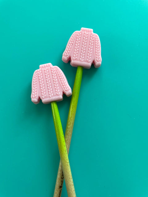 Knitting Needle Point Protectors - Realistic Knit Sweater