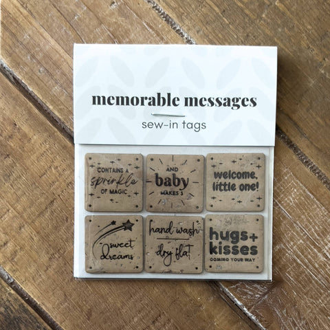 Welcome, New Baby — Cork Sew-In labels