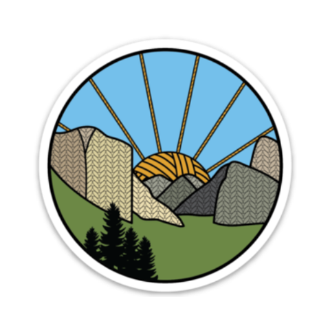 Yosemite Knitional Park Knitting Sticker