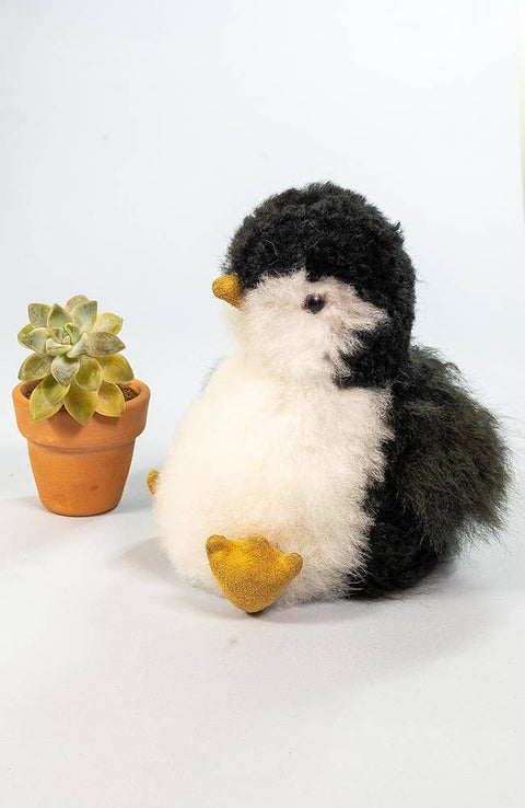 Penguin 8" | Alpaca Stuffed Animal | Handmade
