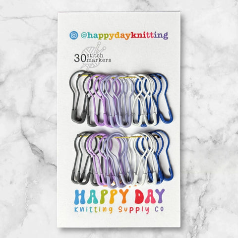 30 Locking Bulb Pin Stitch Markers - Core Colourways