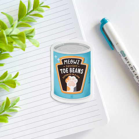 Cute Toe Beans Food Packaging Waterproof Matte Vinyl Sticker