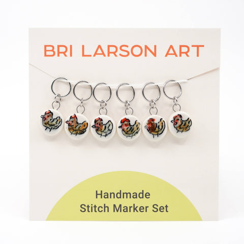 Buff Orpington Chicken Stitch Marker Set
