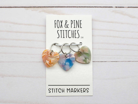 Heart Stained Glass | Stitch Markers