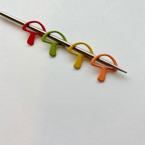 EXCLUSIVE Mushroom Knitting Stitch Marker Snag Free LAVENDER