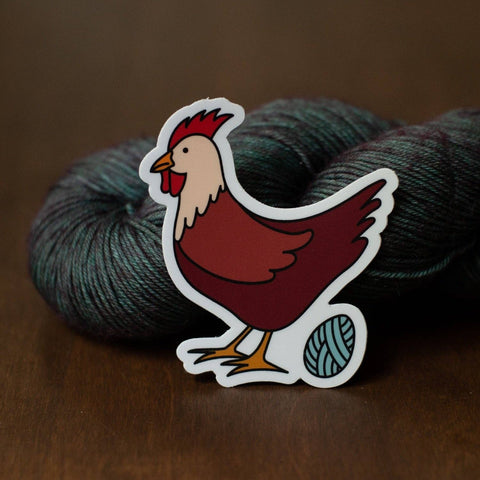 Yarn Chicken Knitting Sticker