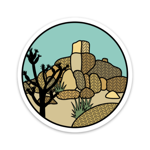 Joshua Tree Knitional Park Knitting Sticker