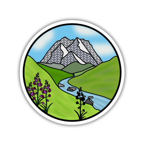 Denali Knitional Park Knitting Sticker