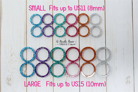 Sparkle Rings  - Stitch Markers (set of 12)