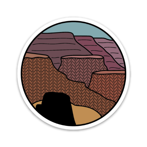 Grand Canyon Knitional Park Knitting Sticker