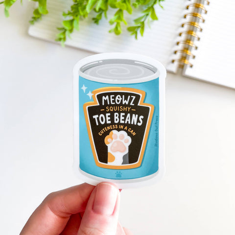 Cute Toe Beans Food Packaging Waterproof Matte Vinyl Sticker