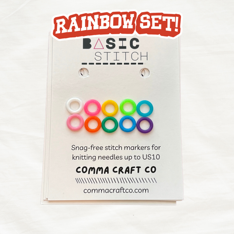 Basic Stitch Set - Neon Snag-Free Silicone Stitch Markers