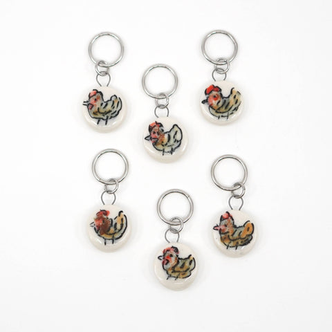 Buff Orpington Chicken Stitch Marker Set