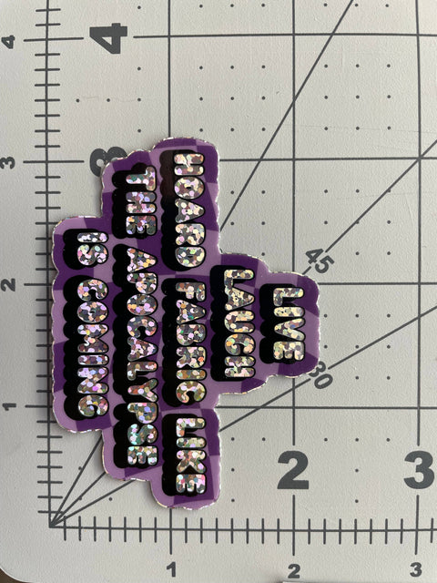 Glitter Vinyl Sticker - Fabric Hoarder Sewing Quilting