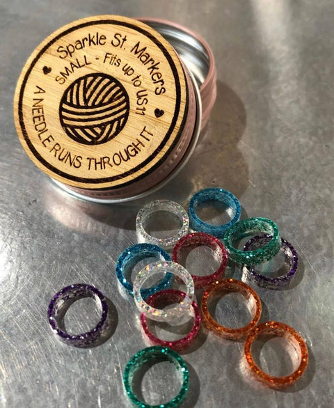 Sparkle Rings  - Stitch Markers (set of 12)