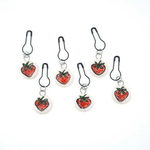 Strawberry Stitch Marker Set - Pin Version