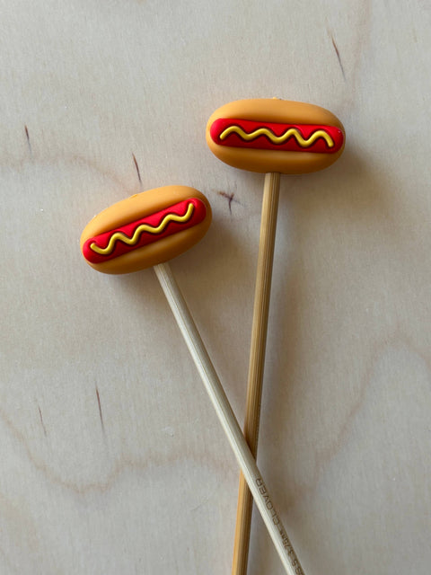 Knitting Needle Point Protector 3D Hot Dog Food Summer Fun