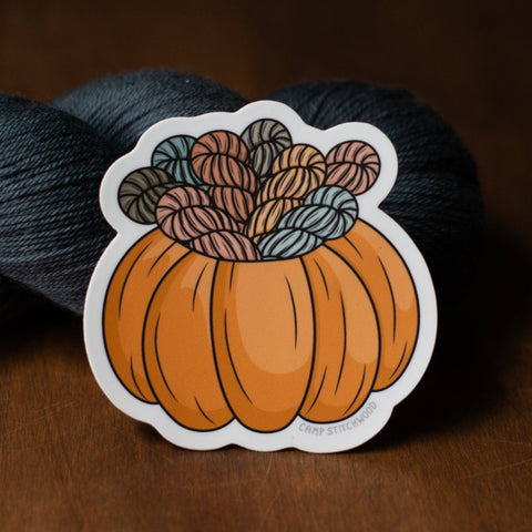 Yarn Pumpkin Sticker
