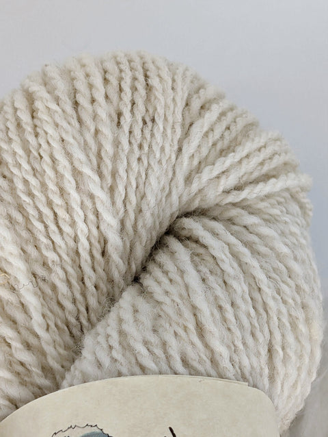 Yarn Batch 2023-008 is a Sport weight blend of Miniature Harlequin and Miniature Cheviot wool.