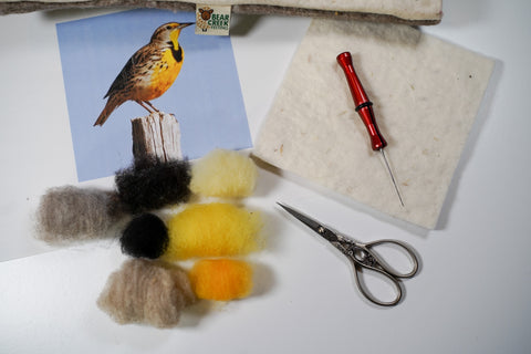 Meadowlark 2D Needle Felting Kit